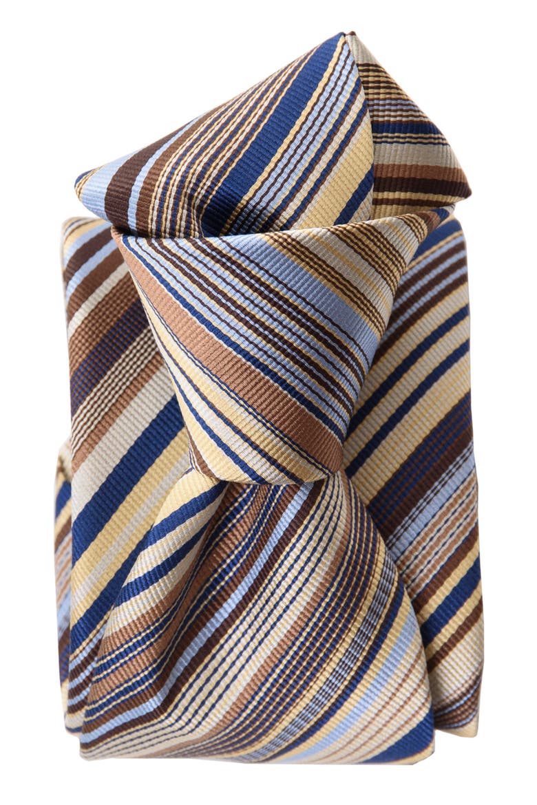 Arezzo - Extra Long Silk Jacquard Tie for Men, Alternate, color, Multicolored