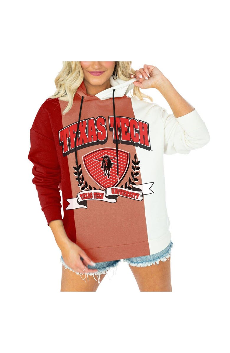 GAMEDAY COUTURE Women's Gameday Couture Red Texas Tech Red Raiders Hall of Fame Colorblock Pullover Hoodie, Main, color, 