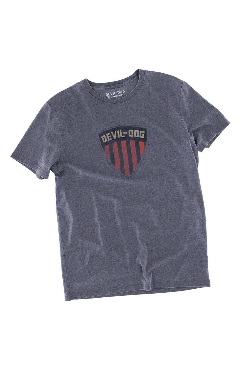 Devil-Dog Dungarees Shield Graphic T-Shirt, Alternate, color, 