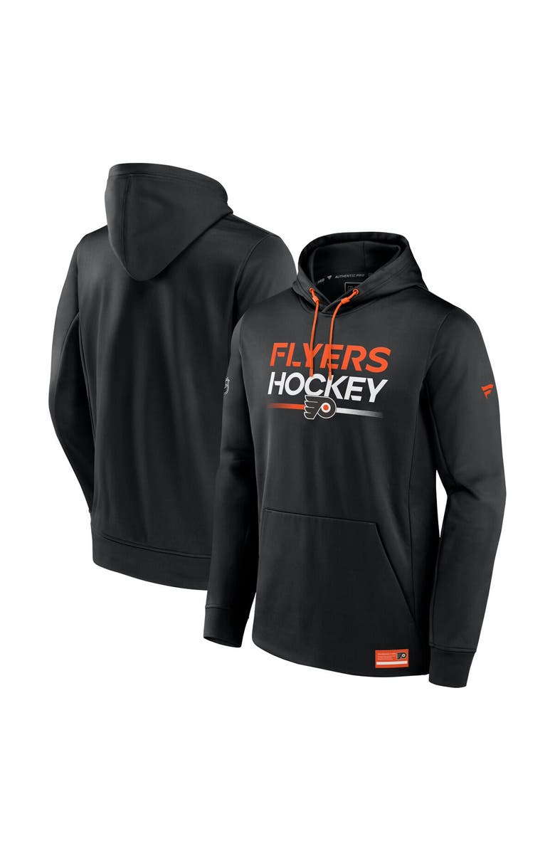 FANATICS Men's Fanatics Branded  Black Philadelphia Flyers Authentic Pro Pullover Hoodie, Main, color, 