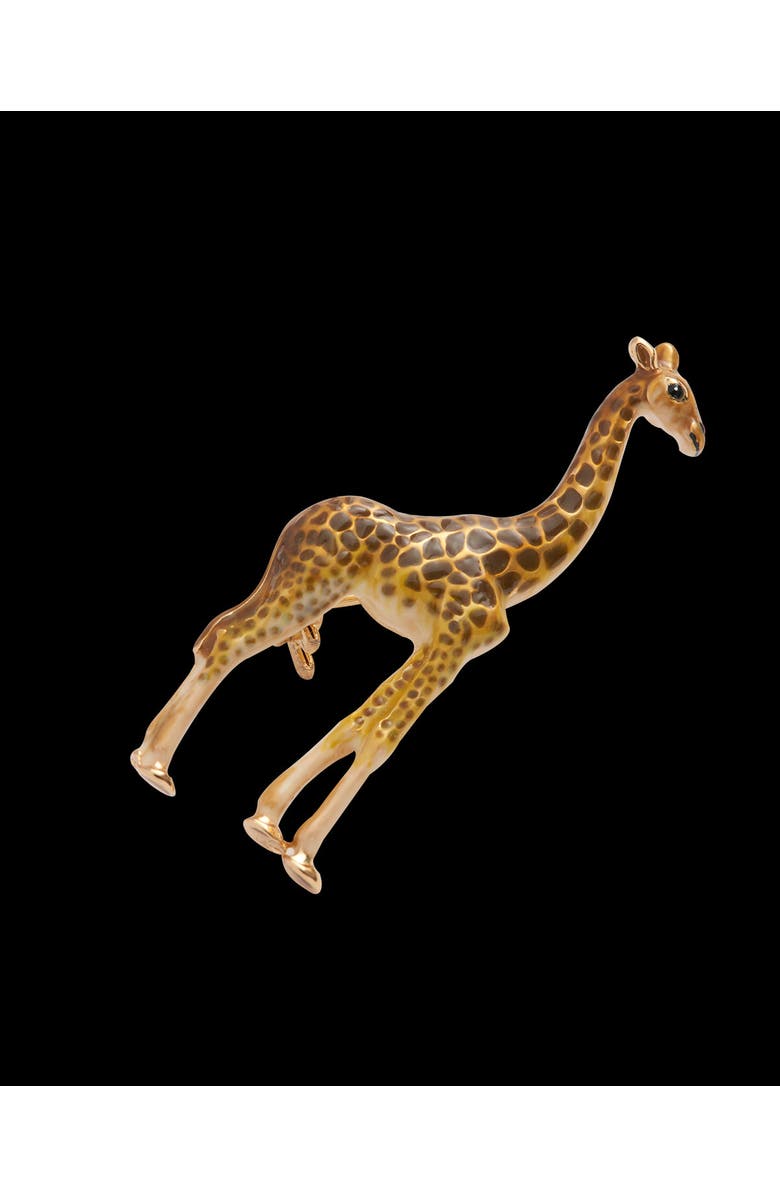 Fable England Giraffe Brooch, Alternate, color, Multi & Gold