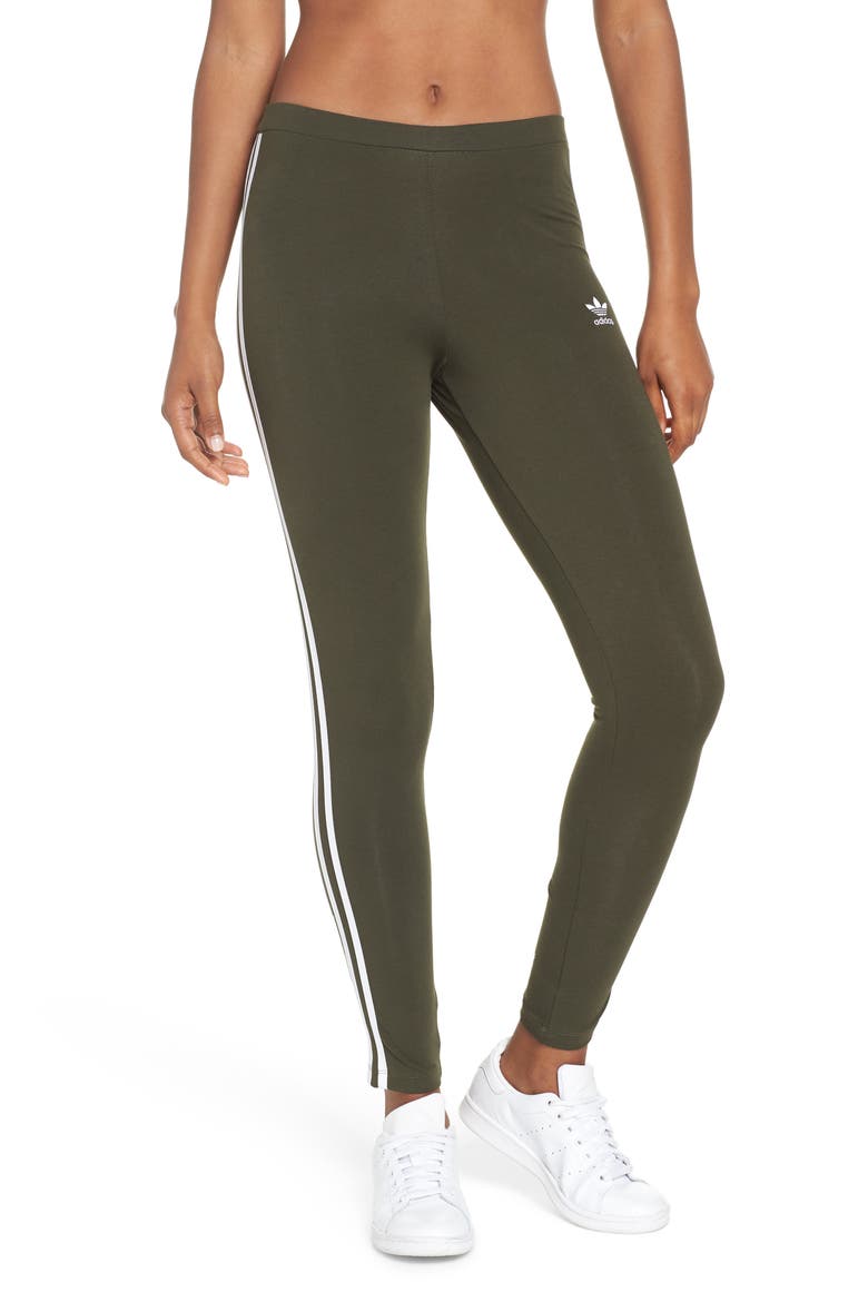 adidas 3-Stripes Tights, Main, color, NIGHT CARGO
