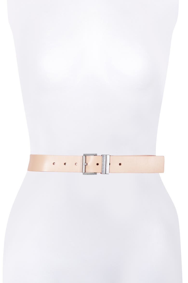 Leather Belt, Alternate, color, MOONLIGHT PINK /  NICKEL