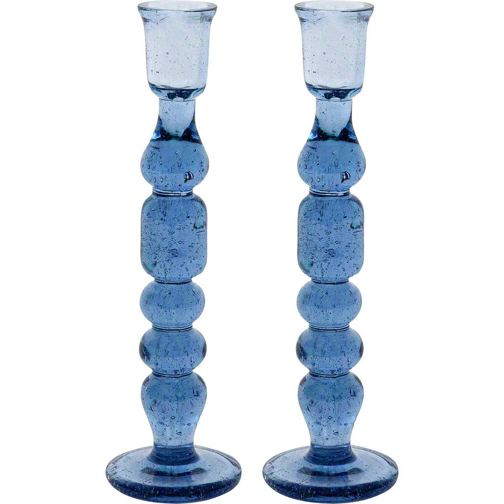 Juliska Provence Set Of 2 Candlesticks In Chambray