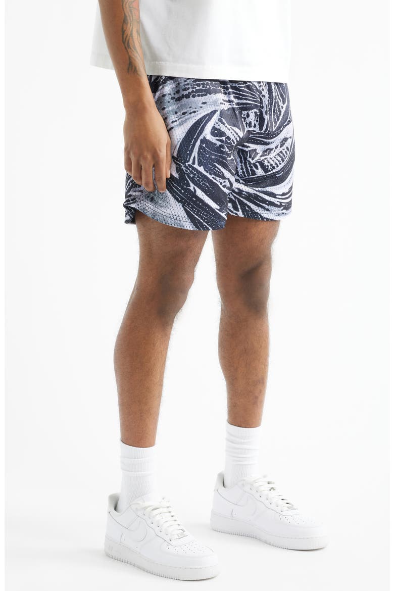 Splash Mesh Shorts, Alternate, color, BLACK
