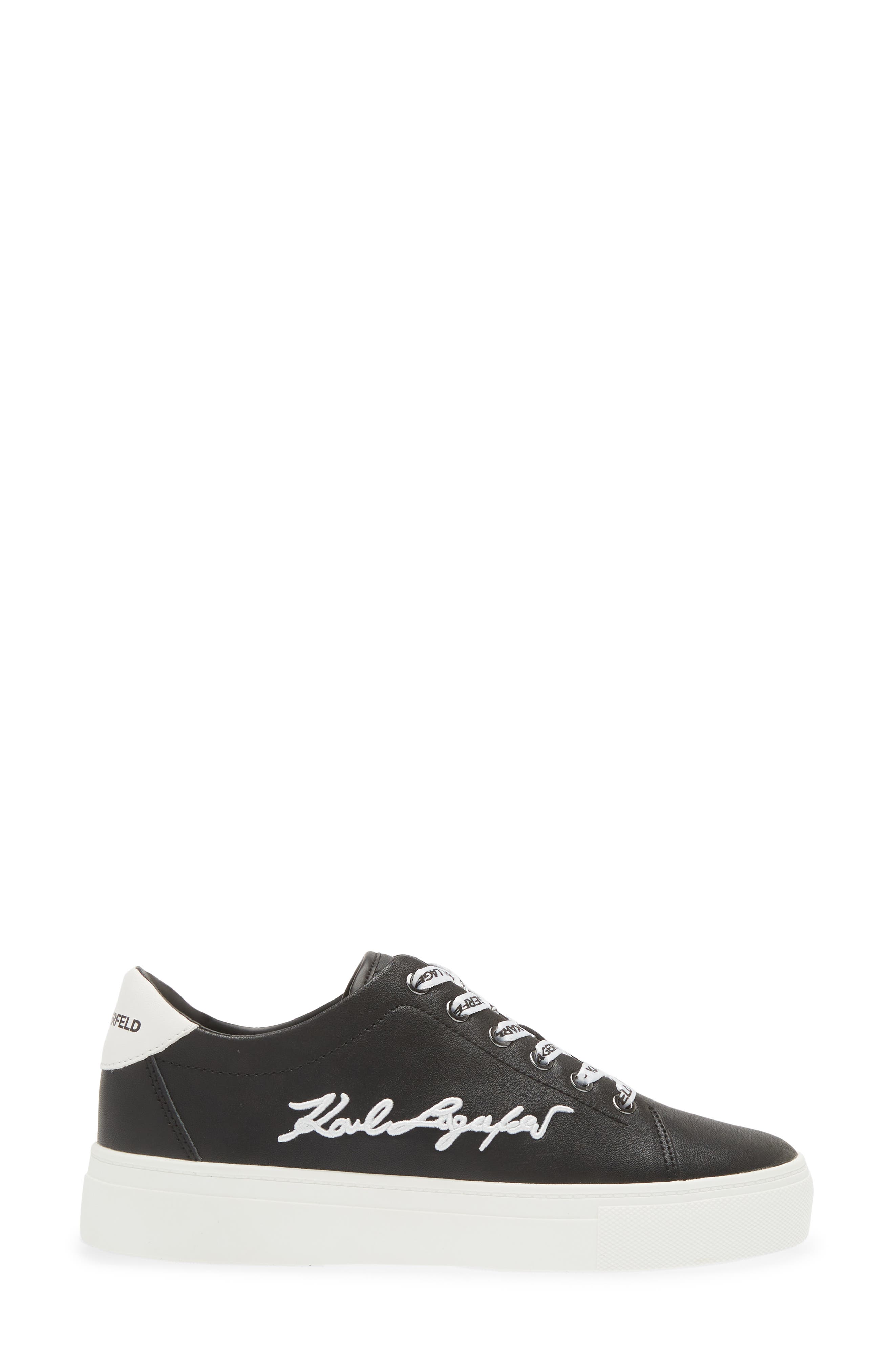 KARL LAGERFELD PARIS Cylie Low Top Sneaker, Alternate, color, Black