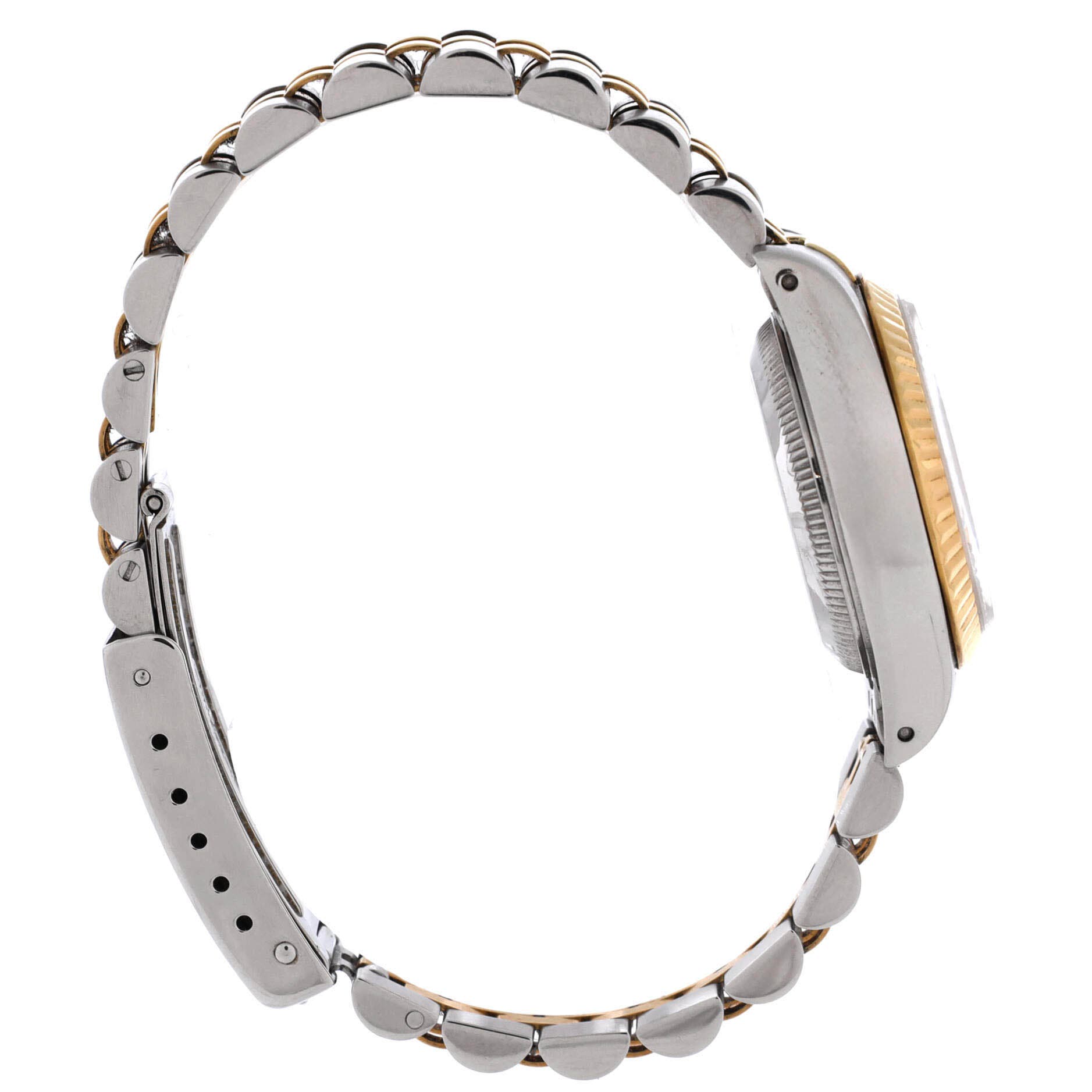 Oyster Perpetual Datejust Automatic Watch Stainless Steel and Yellow Gold with Diamond Markers 26, Alternate, color, Metallic Silver