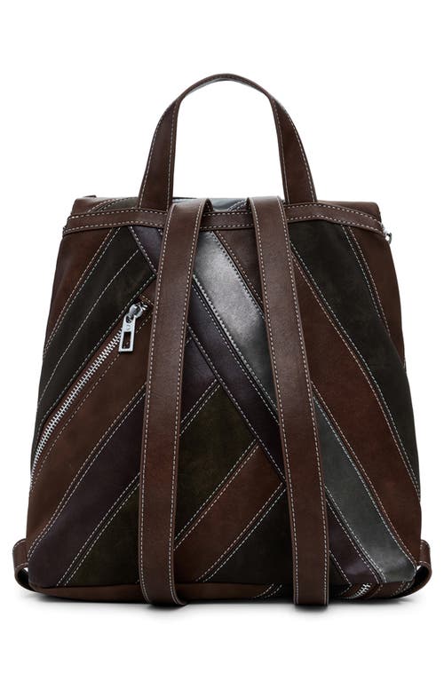 Desigual Small Straps & Zip Detail Backpack In Brown