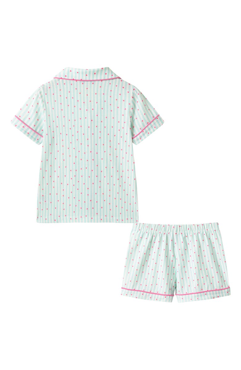 Andy & Evan Kids' Print Two-Piece Pajamas, Alternate, color, Light Green Heart