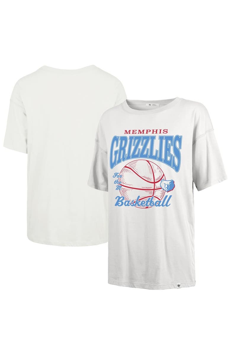 '47 Women's '47 White Memphis Grizzlies City Edition Down Court Sadie T-Shirt, Alternate, color,