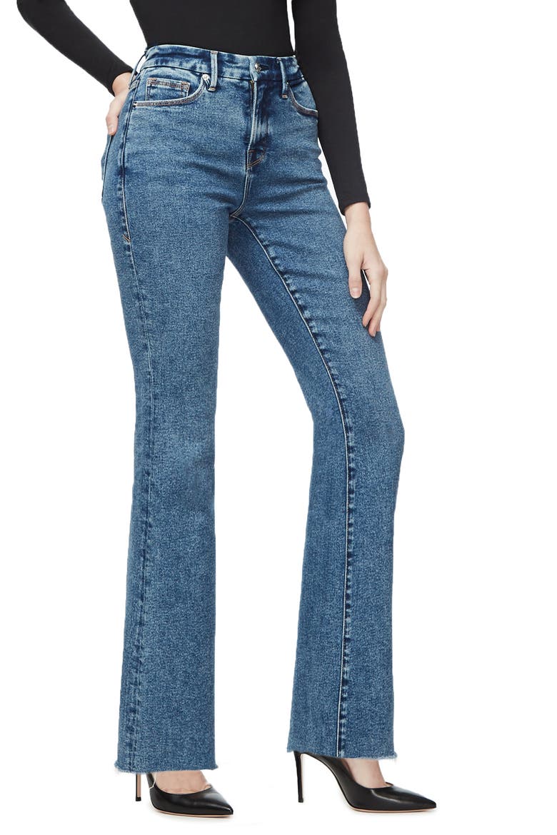 Good Flare Fray Hem Jeans, Alternate, color, BLUE294