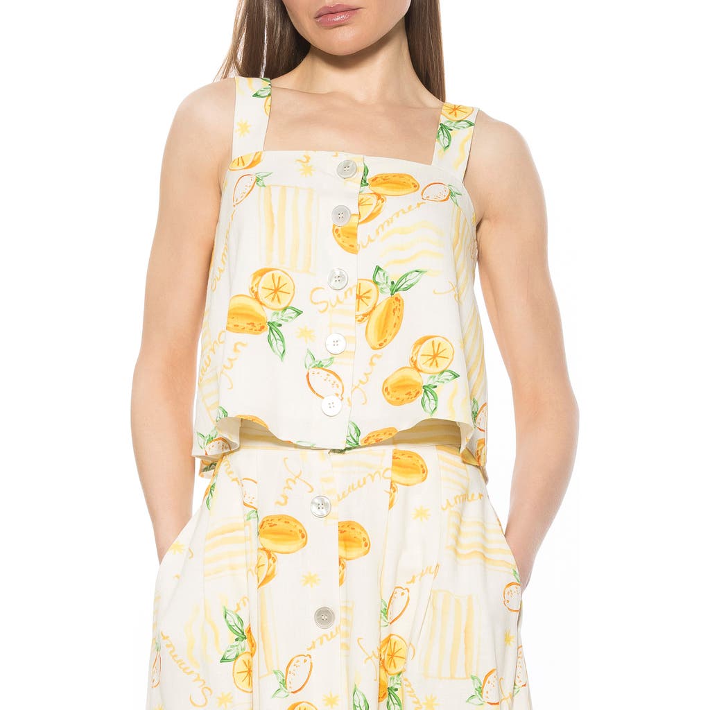 Alexia Admor Elena Trapeze Tank In Lemoncello
