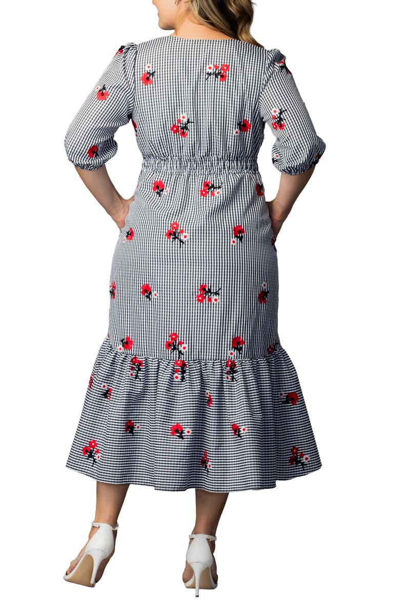 Bailey Square Neck Maxi Dress, Alternate, color, GINGHAM AND FLORALS