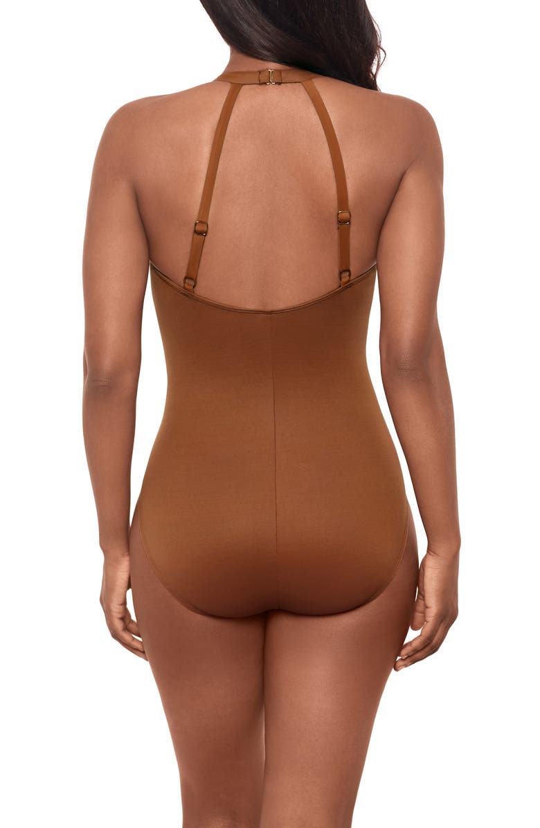 Miraclesuit<sup>®</sup> Wrapsody One-Piece Swimsuit, Alternate, color, Bnz