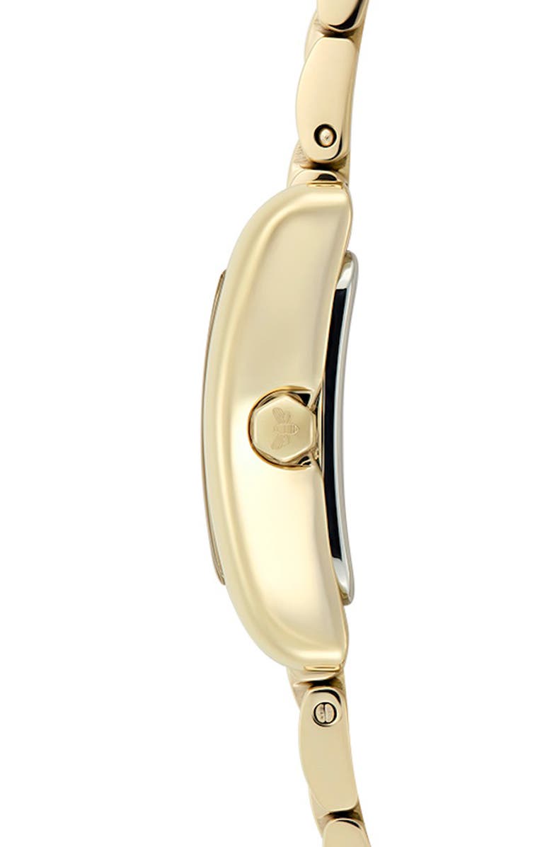 Olivia Burton Mini Grove Rectangular Bracelet Watch, 16mm, Alternate, color, Gold
