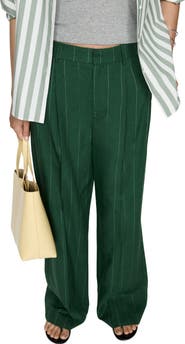 MANGO Pinstripe Wide Leg Pants