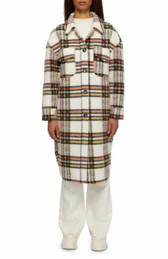 Noize Greta Plaid Felted Shirt Jacket