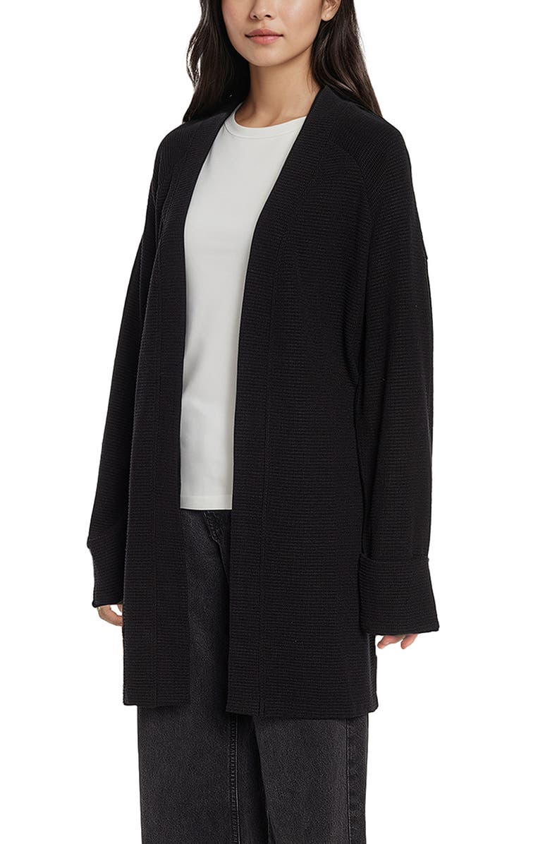 Three Dots Nova Waffle Knit Long Cardigan, Alternate, color,