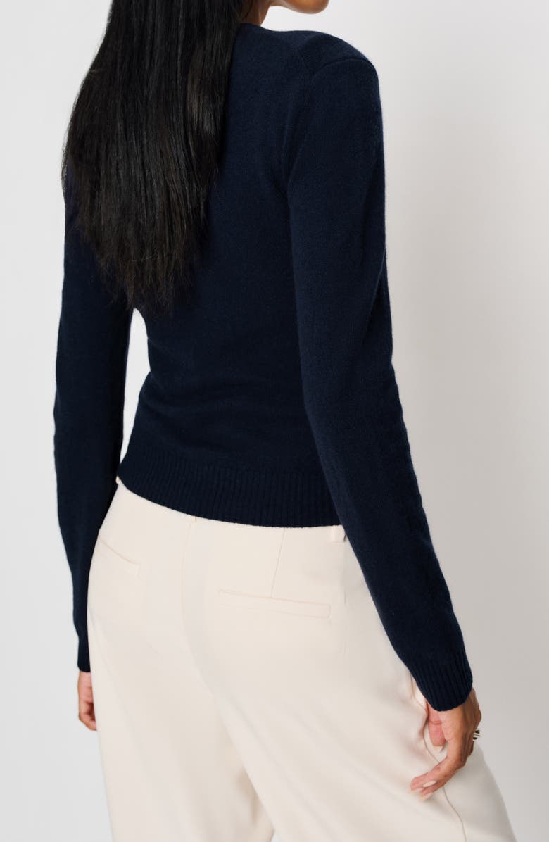 Reformation Lian Crewneck Cashmere Sweater, Alternate, color, Navy