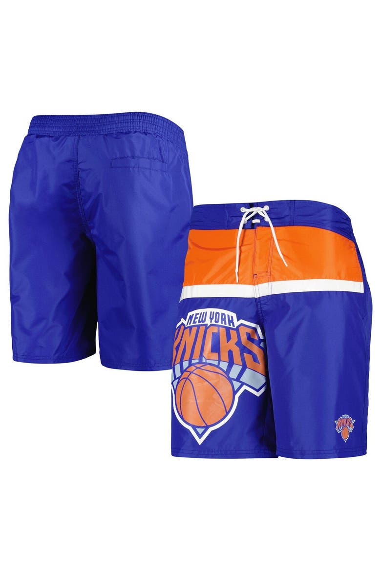 Men's G-III Sports by Carl Banks Blue New York Knicks Sea Wind Swim Trunks, Main, color, Blue