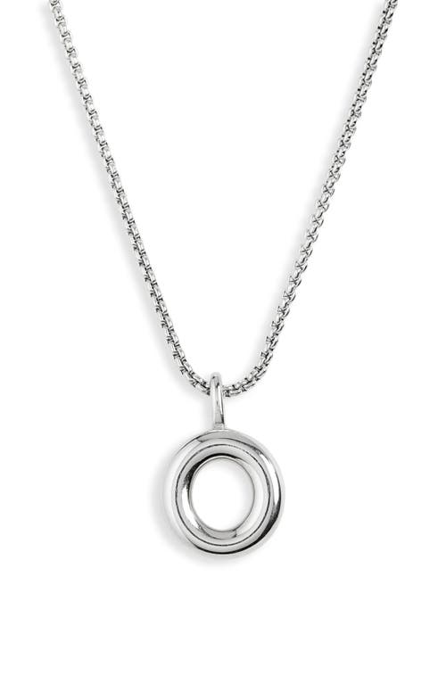 Open Edit Waterproof Bubble Initial Pendant Necklace