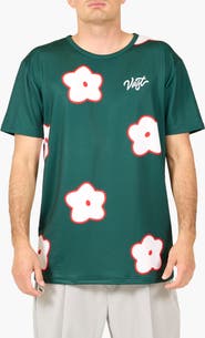 VAST Flower Patch Aqua Terra Performance T-Shirt