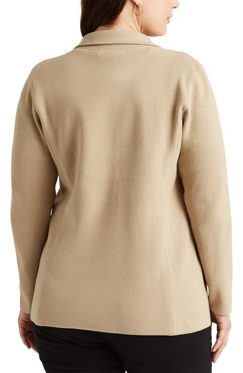 Ralph Lauren Lauren Combed Cotton Blazer In Neutral