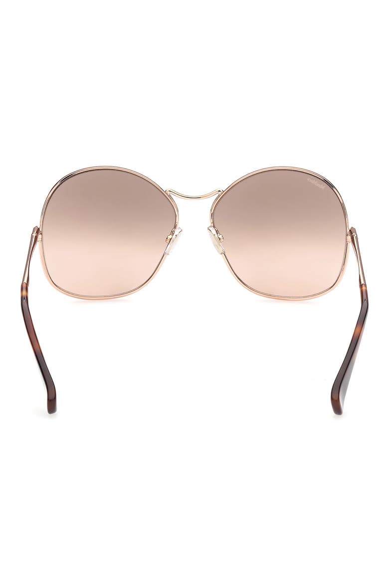 60mm Geometric Sunglasses, Alternate, color, GOLD/ OTHER / BROWN MIRROR