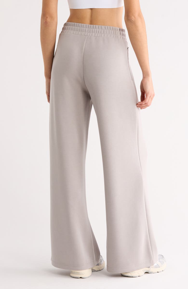 Zella Soft Luxe Wide Leg Pants, Alternate, color, Grey Earl