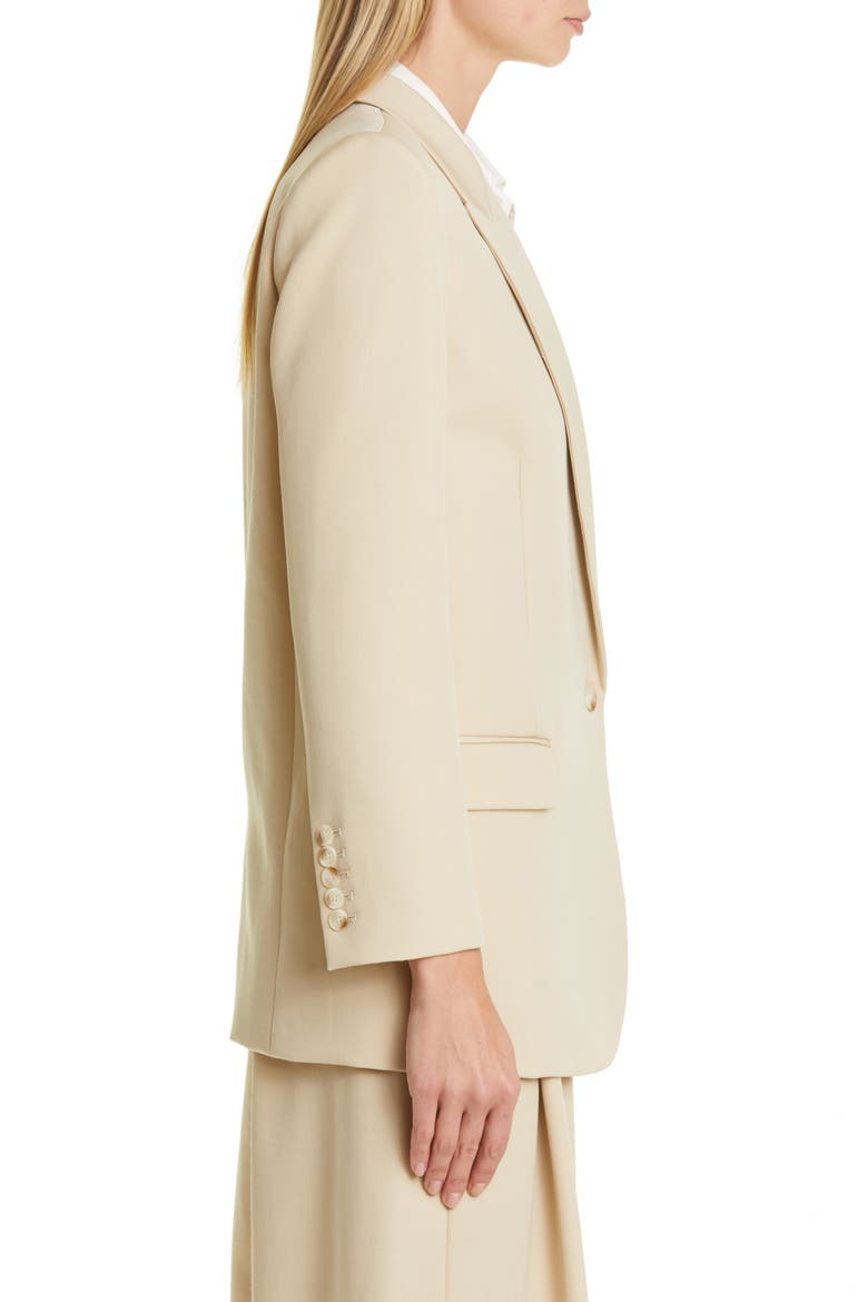 Diane One-Button Wool Blazer, Alternate, color, KHAKI