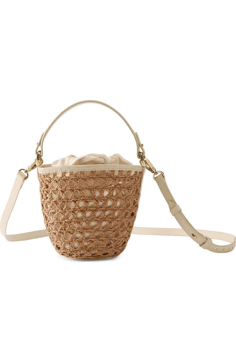 Helen Kaminski Ama Braided Raffia Bucket Bag, Alternate, color, Nougat