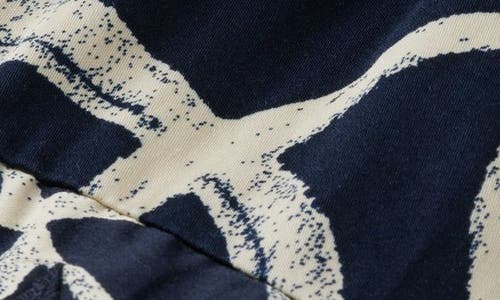 Scotch & Soda Scallop Trim Long Sleeve Cotton Minidress In Blue