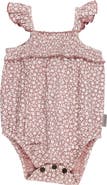 L'ovedbaby Floral Organic Cotton Gauze Bubble Romper