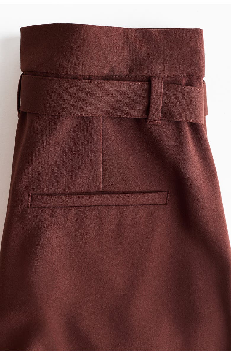 H&M Belted Paper Bag Trousers, Alternate, color, 