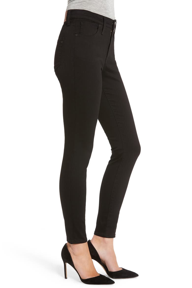 9-Inch High Waist Skinny Jeans, Alternate, color, BLACK FROST