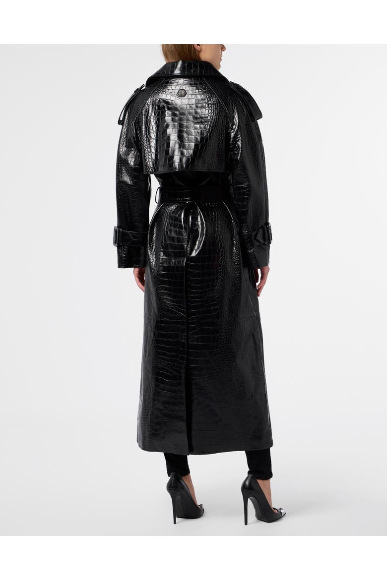 Long Trench Coat Cocco Women, Alternate, color, black