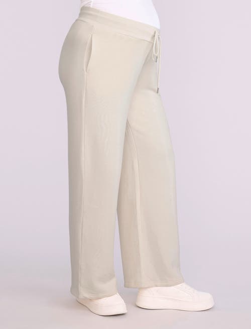 Motherhood Maternity Under The Belly Wide Leg Sweatpants In Neutral