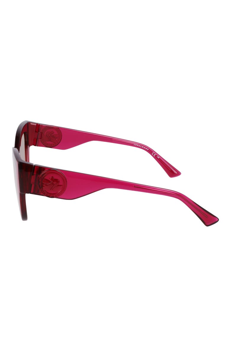 52mm Cat Eye Sunglasses, Alternate, color, CYCLAMEN