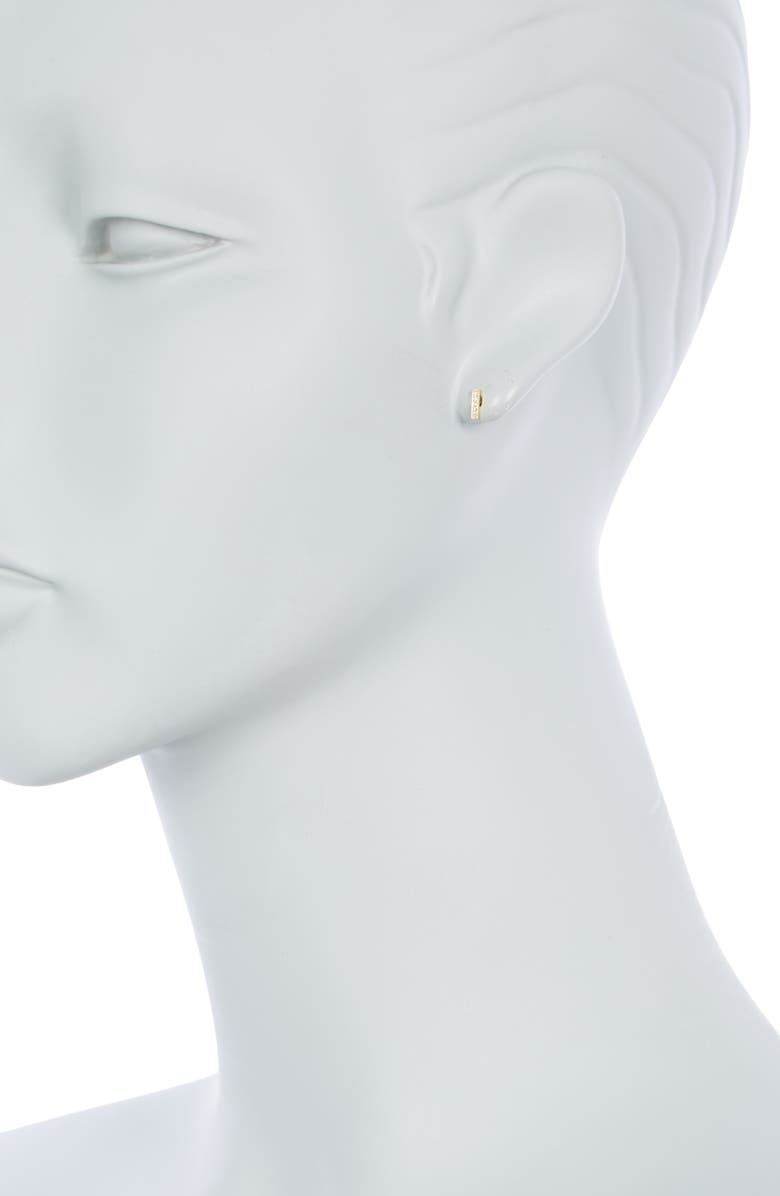 Meira T 14K Yellow Gold Pave Diamond Bar Stud Earrings - 0.04 ctw, Alternate, color,