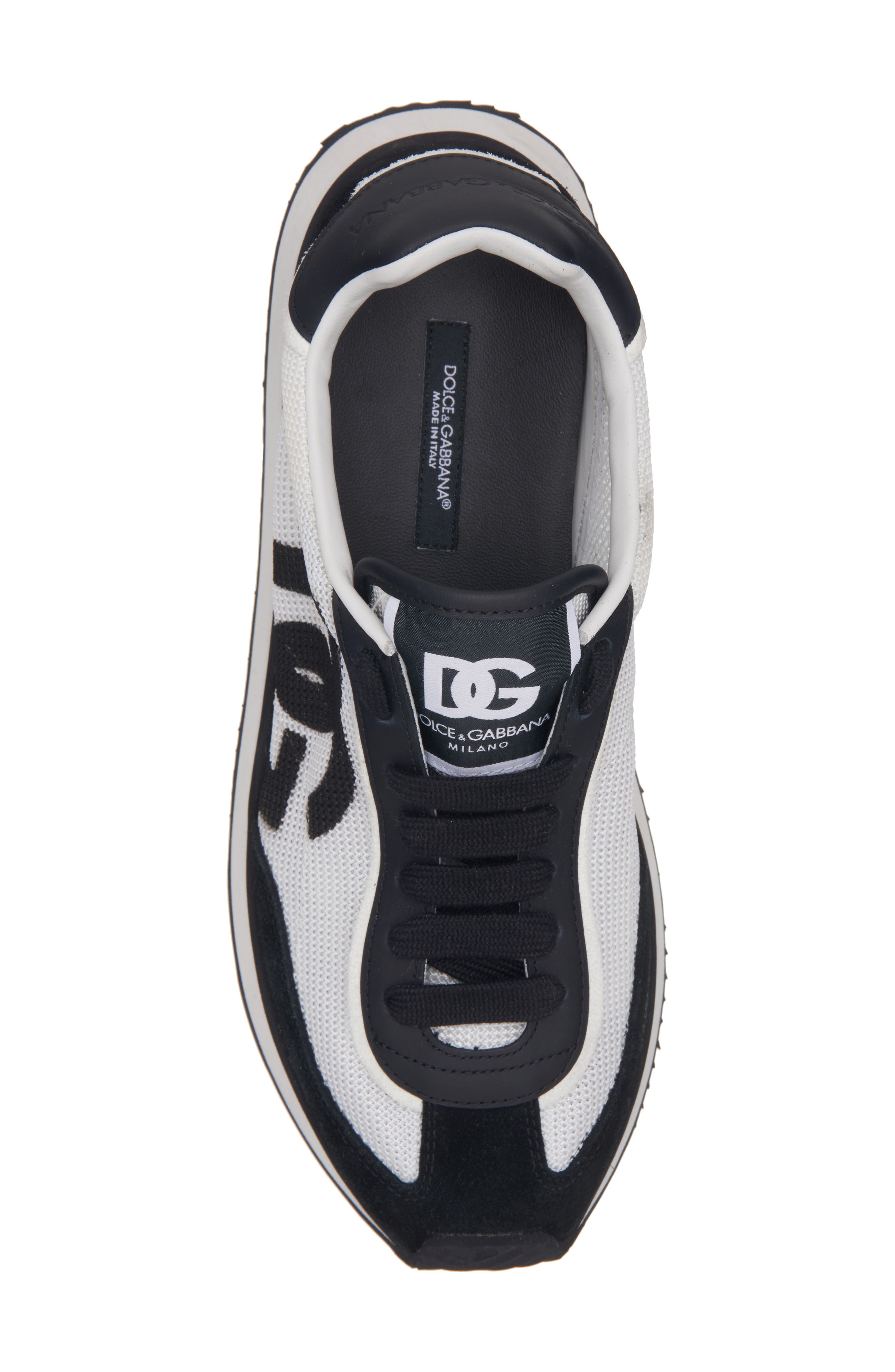 DG Cushion Sneaker, Alternate, color, BIANCO/ NERO