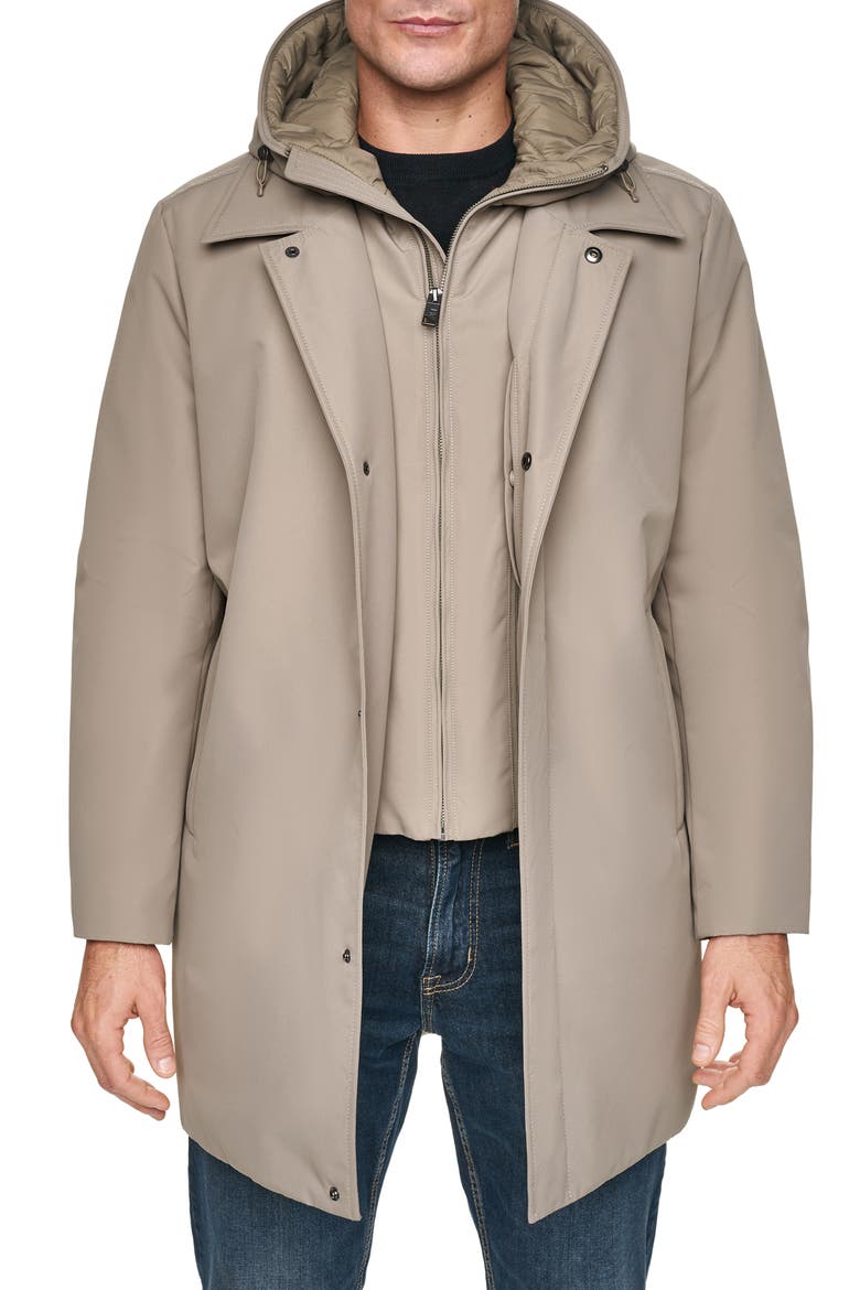 Mackintosh with Hooded Bib, Alternate, color, BRINDLE