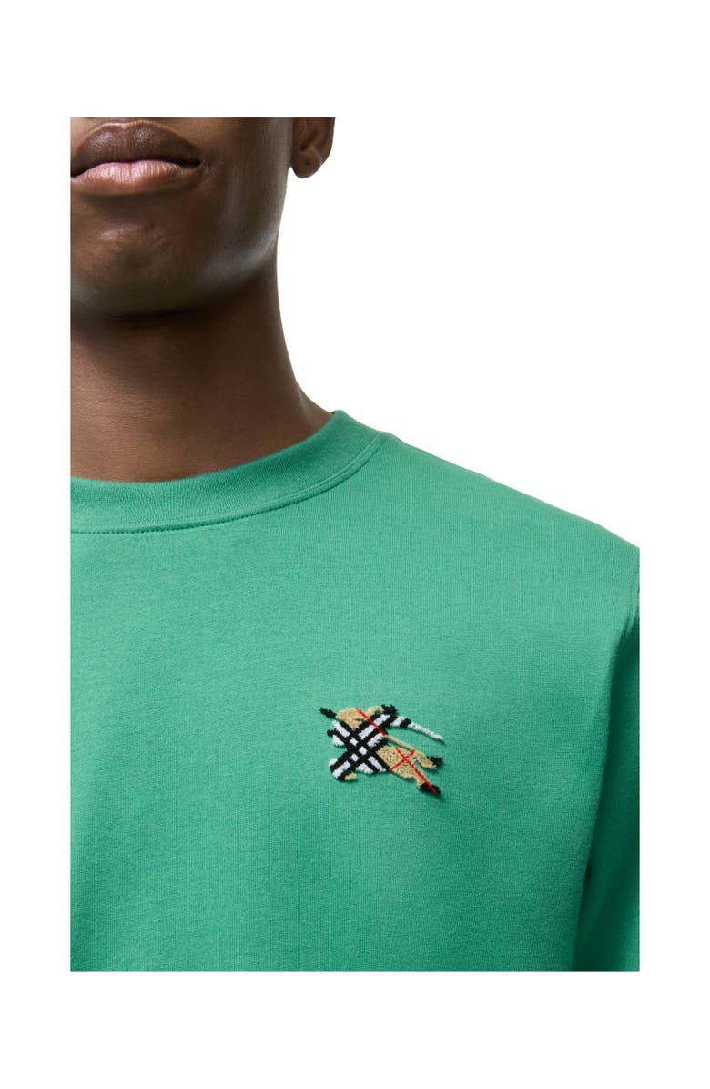 Burberry Cotton T-shirt, Alternate, color, Jade Green