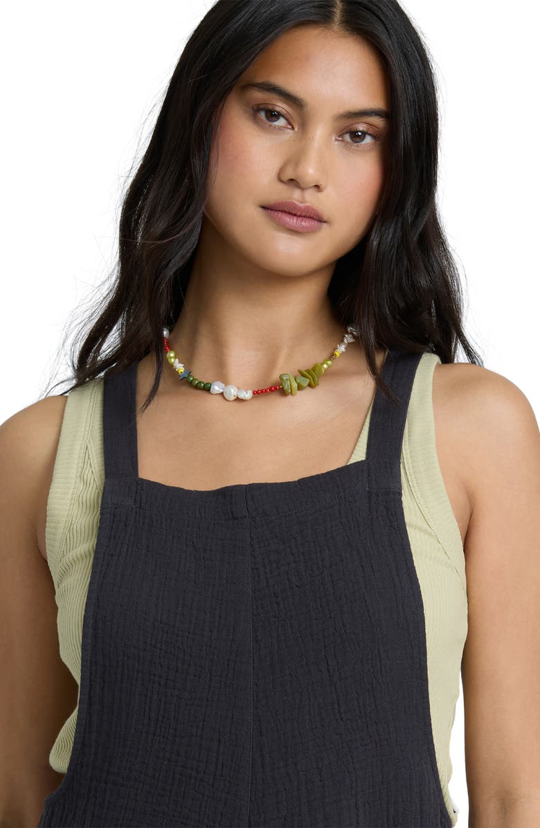 Billabong Beach Crush Short Overalls, Alternate, color, Black Sands