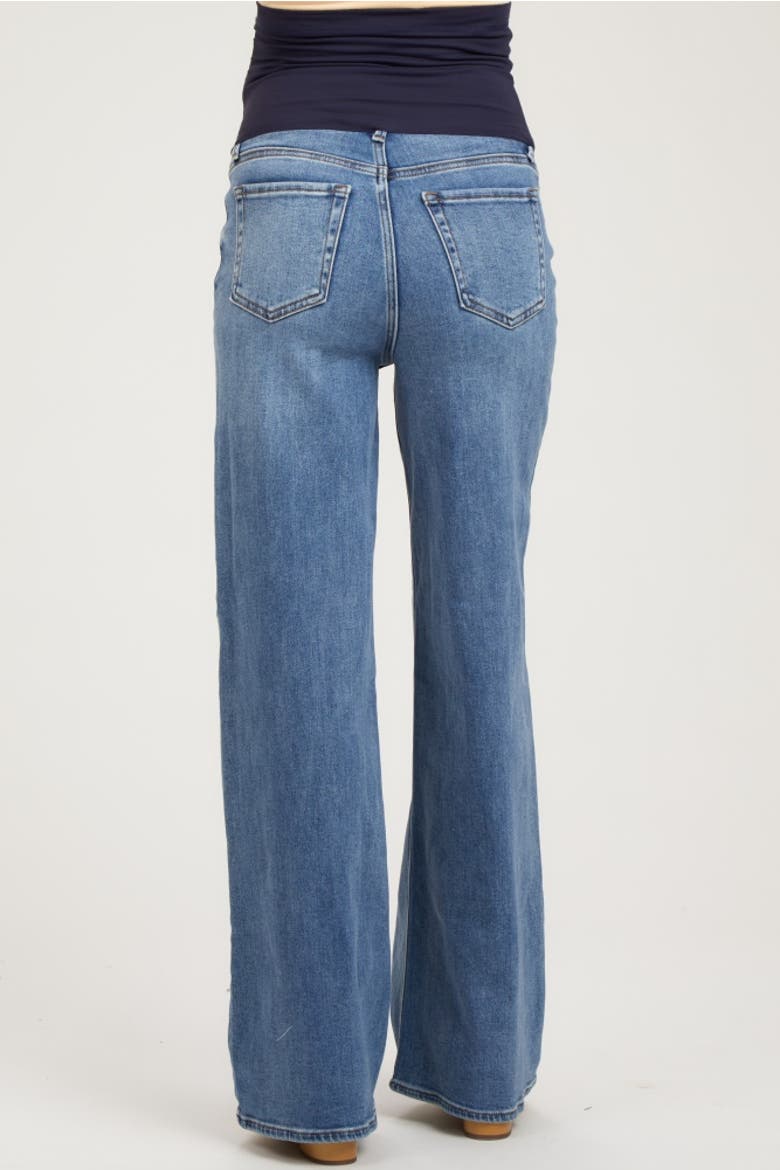 Wide Leg Maternity Jeans, Alternate, color, Blue