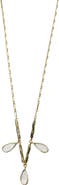 Argento Vivo Sterling Silver Shaky Mother-of-Pearl Charm Necklace