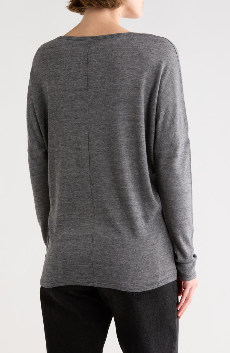 GO COUTURE Romantic Rose Graphic Sweater, Alternate, color, Charcoal Print