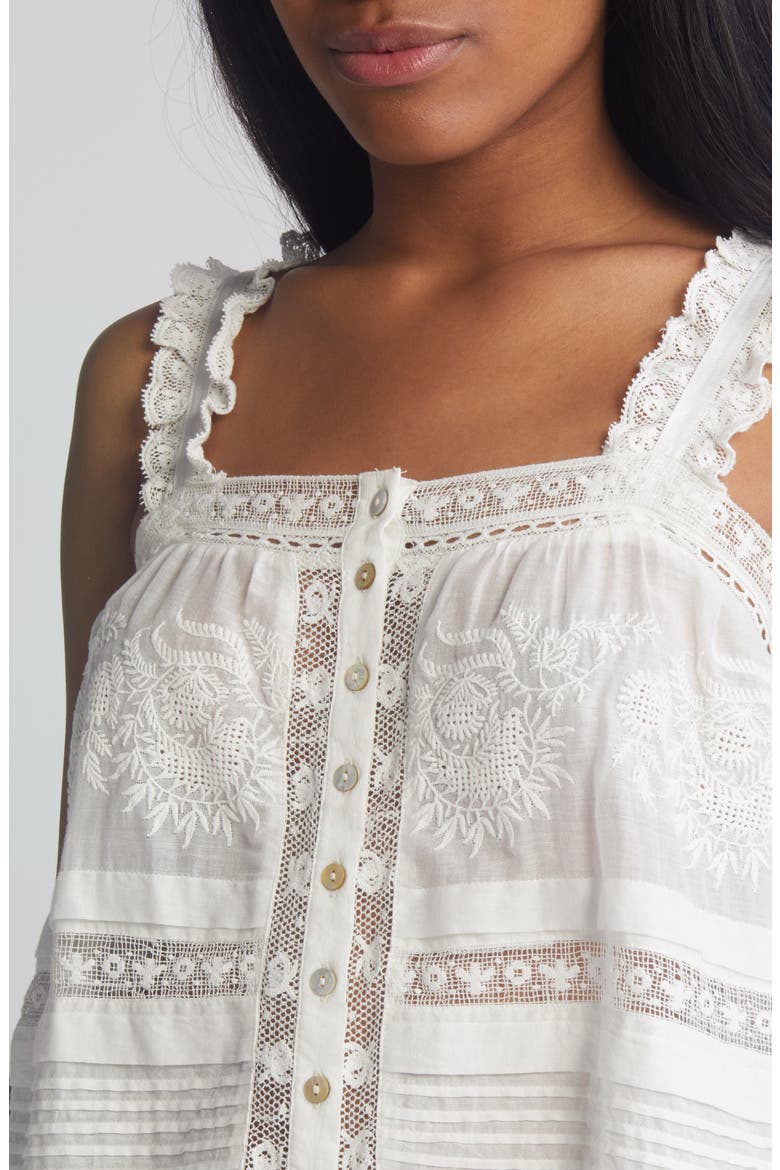 Sully Lace Sleeveless Top, Alternate, color, WHITE