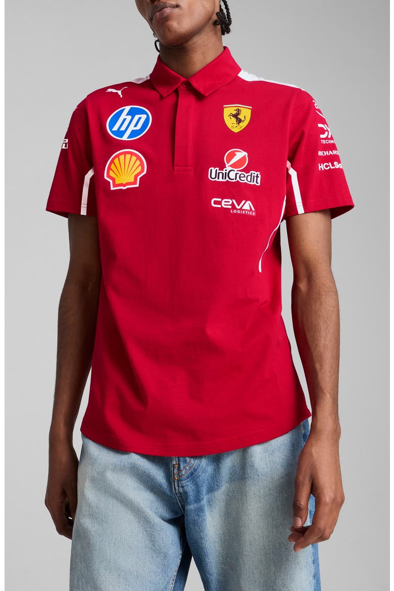 Scuderia Ferrari Team Polo, Main, color, DARK CHERRY