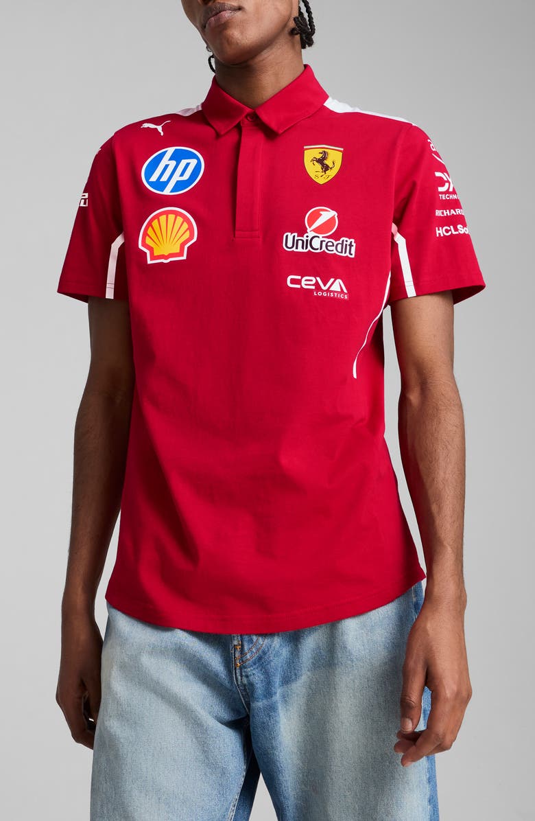 PUMA Scuderia Ferrari Team Polo, Main, color, Dark Cherry