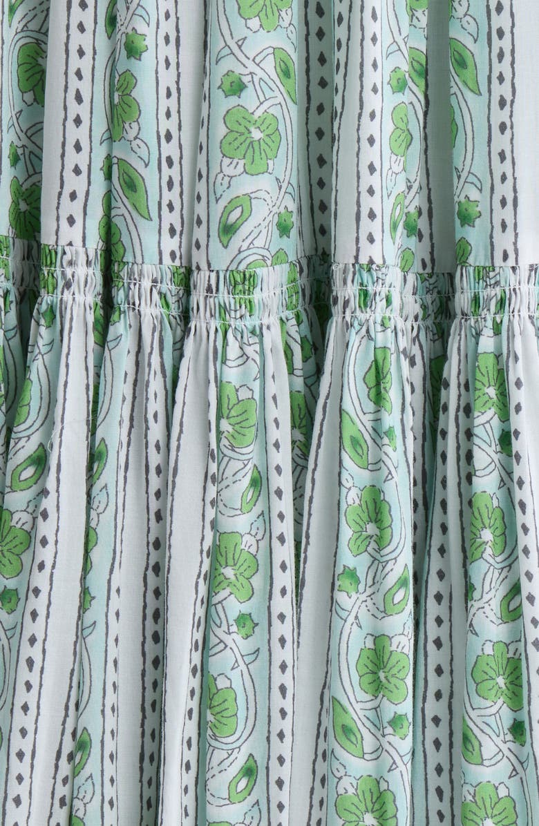 ALICIA BELL Scarlett Tiered Cover-Up Maxi Dress, Alternate, color, Open Green